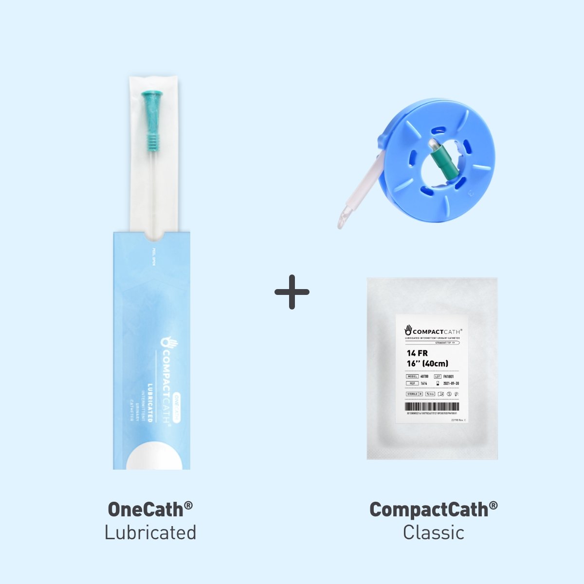 [Bundle] CompactCath® Classic + OneCath® Lubricated