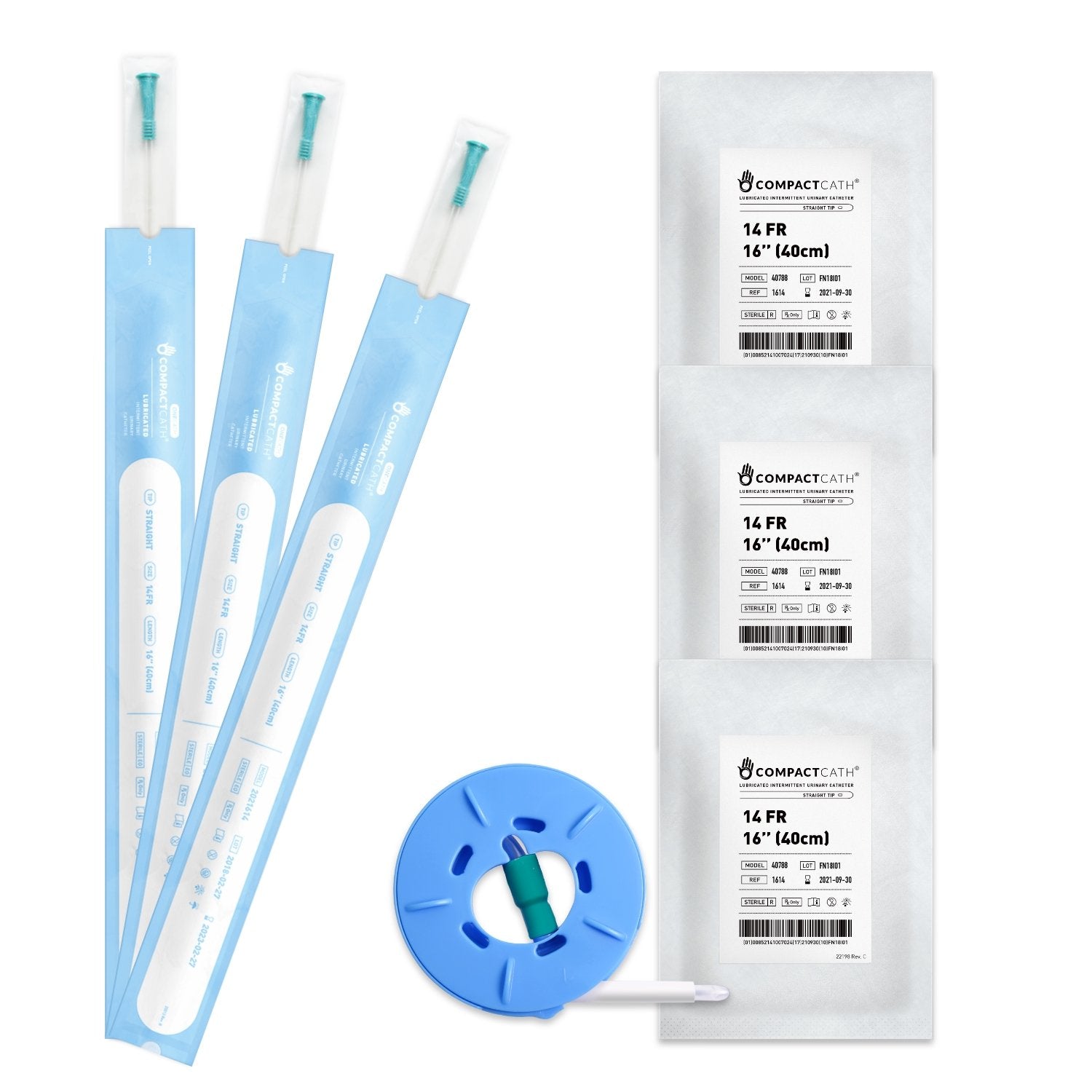 CompactCath Intermittent Pocket Prelubricated Catheter Sample Pack - 3 ...