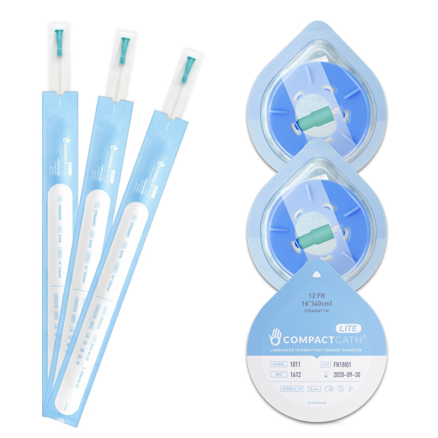 CompactCath Intermittent Pocket Prelubricated Catheter Sample Pack - 3 ...